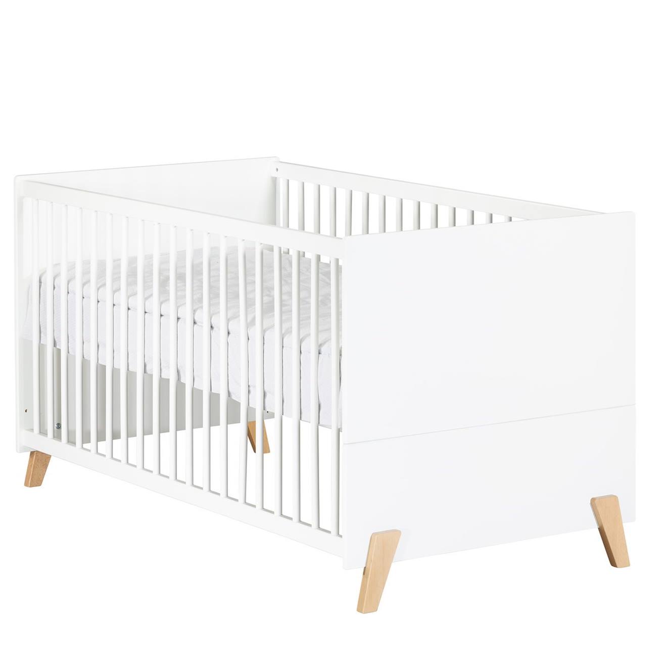 Lit Évolutif - Little Big Bed Sur Pieds En Bois - Joy Blanc/marron (Baby Price) - Image 2