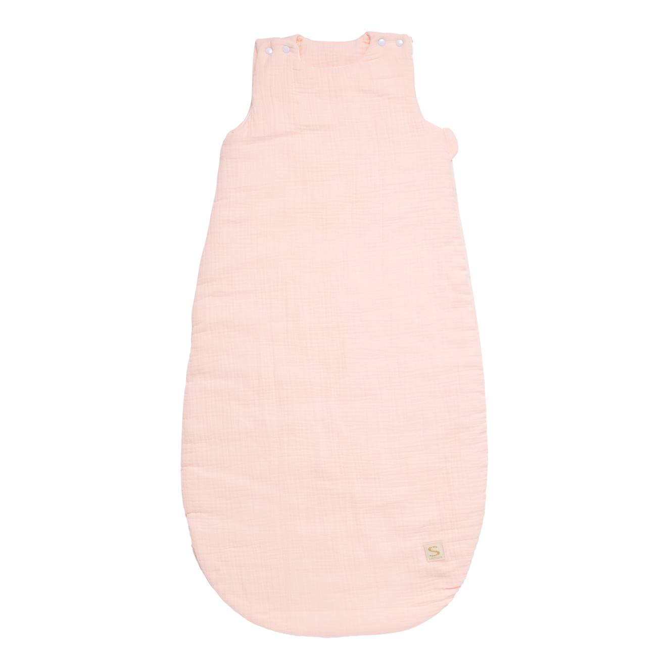 Gigoteuse Bébé Hiver En Double Gaze De Coton Rose