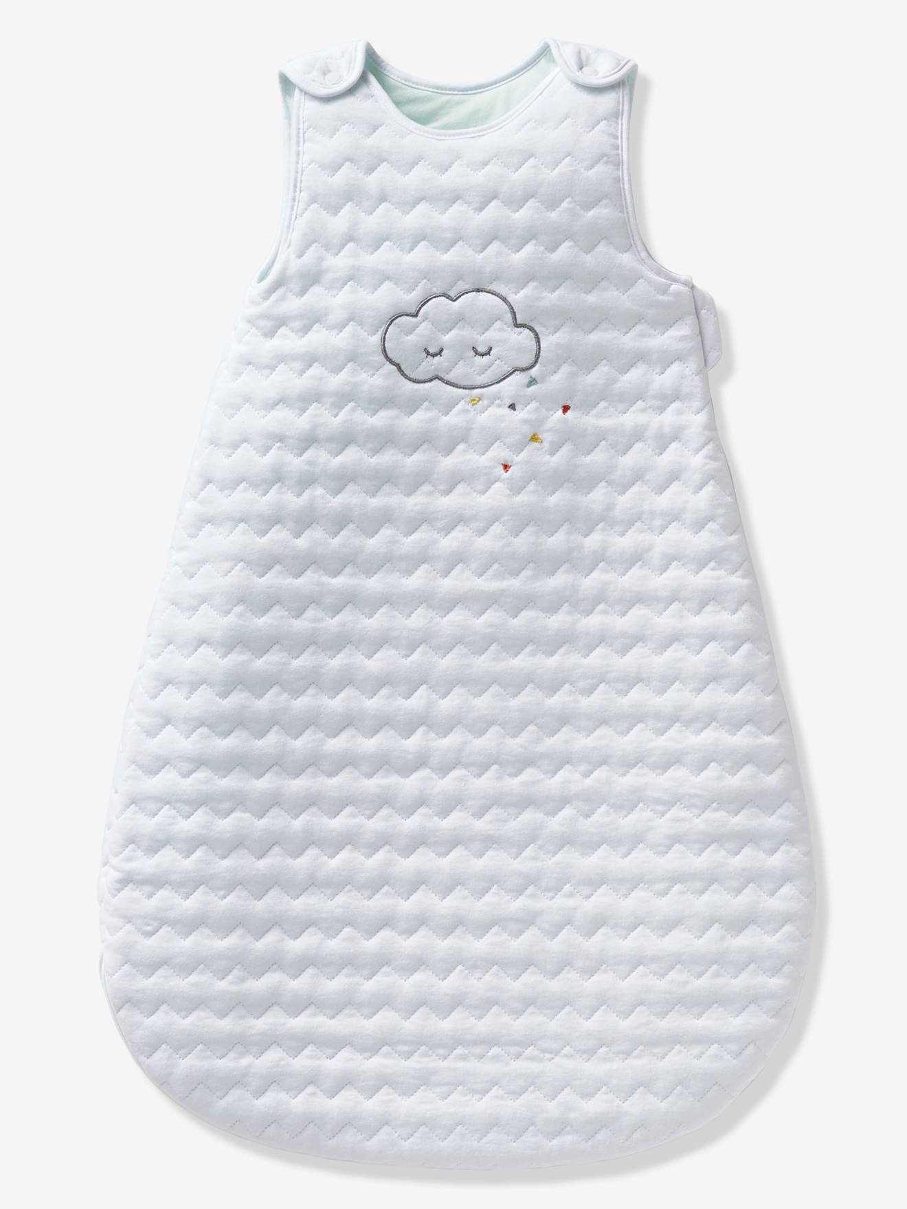 Gigoteuse matelassée Bio Collection BIO NUAGE à manches amovibles blanc (Vertbaudet) - Image 1