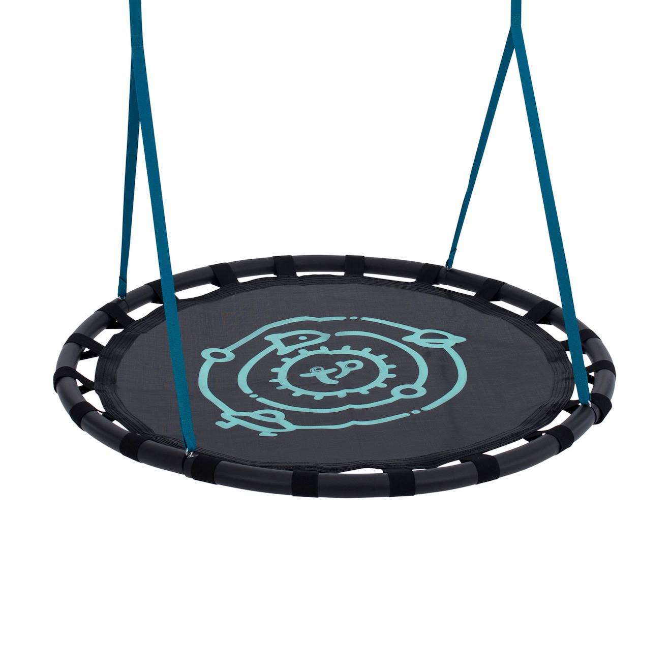 TP Toys - Balançoire Nid Pour Portique Métal D120cm Bleu - Noir