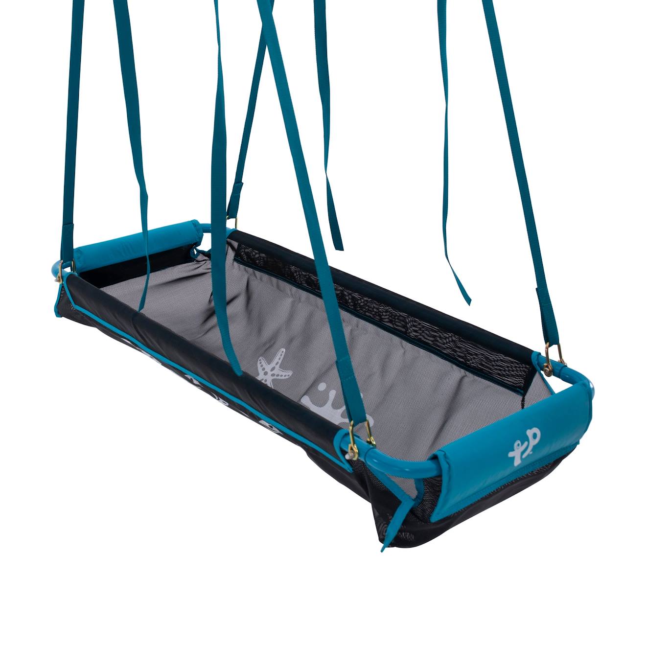 Bateau Pirate Avec Collier Pour Portique Bois Rond Métal D10cm Bleu - Noir