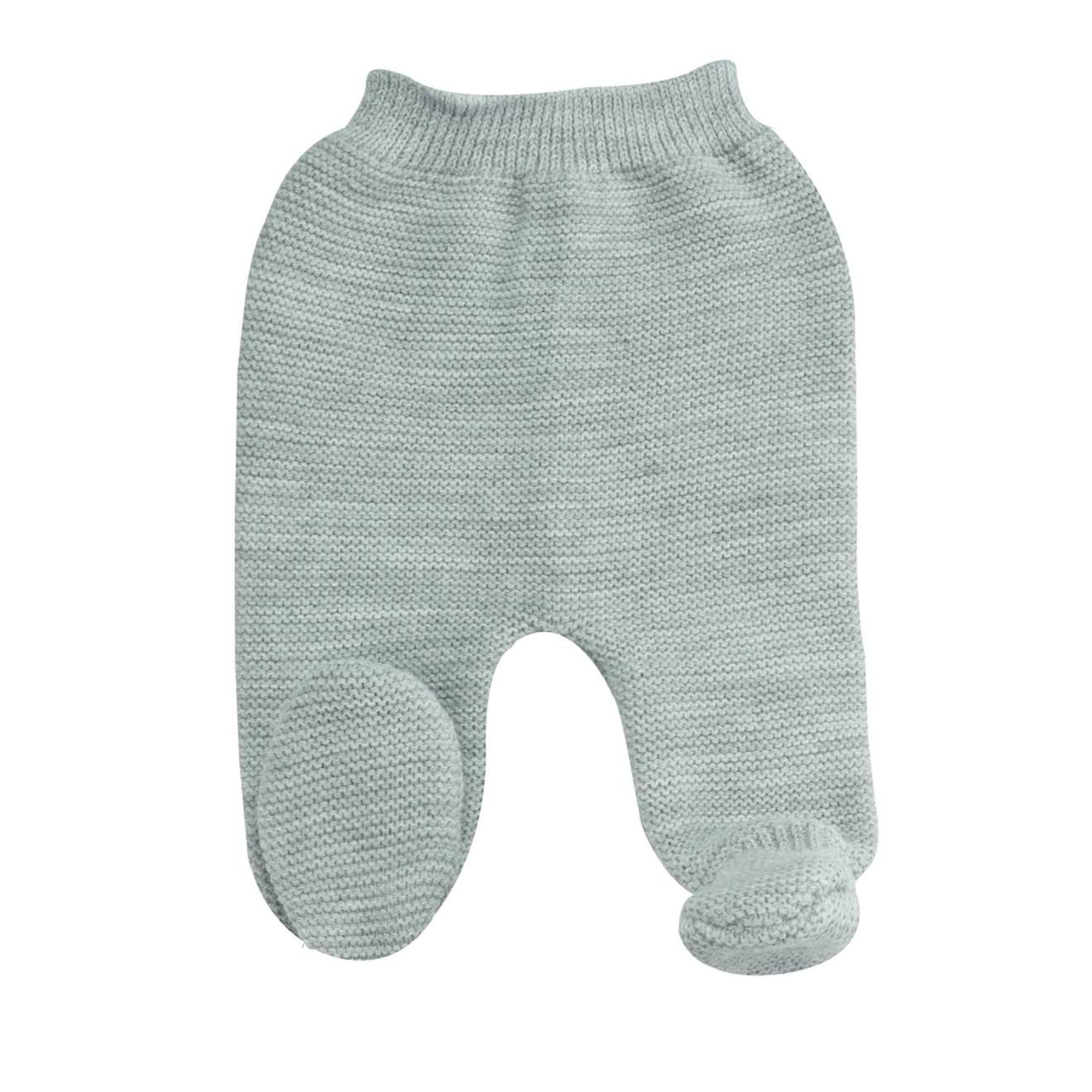 Pantalon En Maille - Layette Naissance Gris
