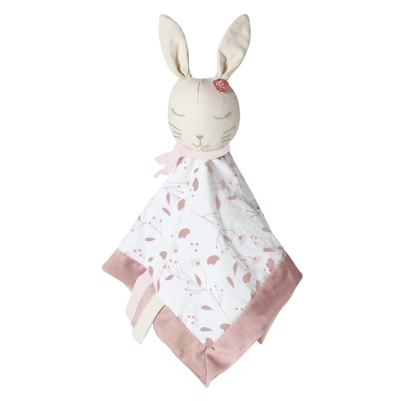 Doudou Mouchoir lili La Lapine Rose