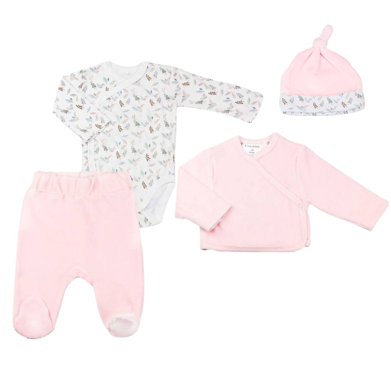Ensemble Naissance Fille - Rose Des Bois Rose