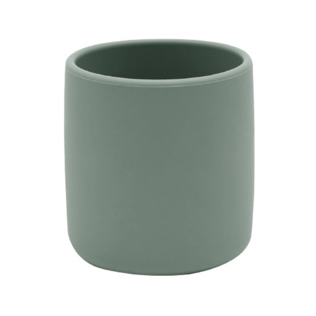Gobelet Bébé - Verre En Silicone Vert Amande
