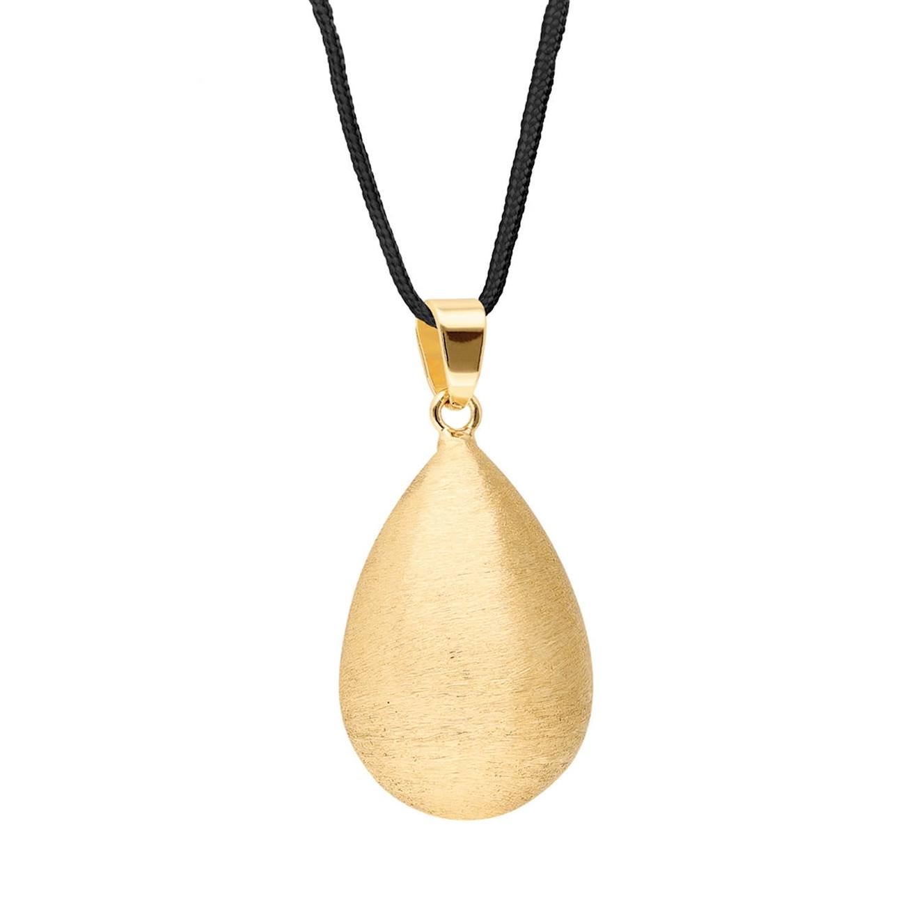 Bola De Grossesse Collier Goutte Effet Brossé Gold