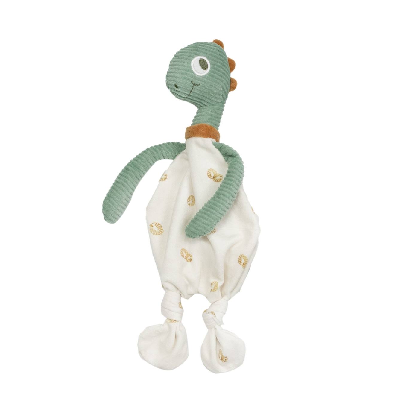 Doudou - dino Le Dinosaure Blanc Et Vert