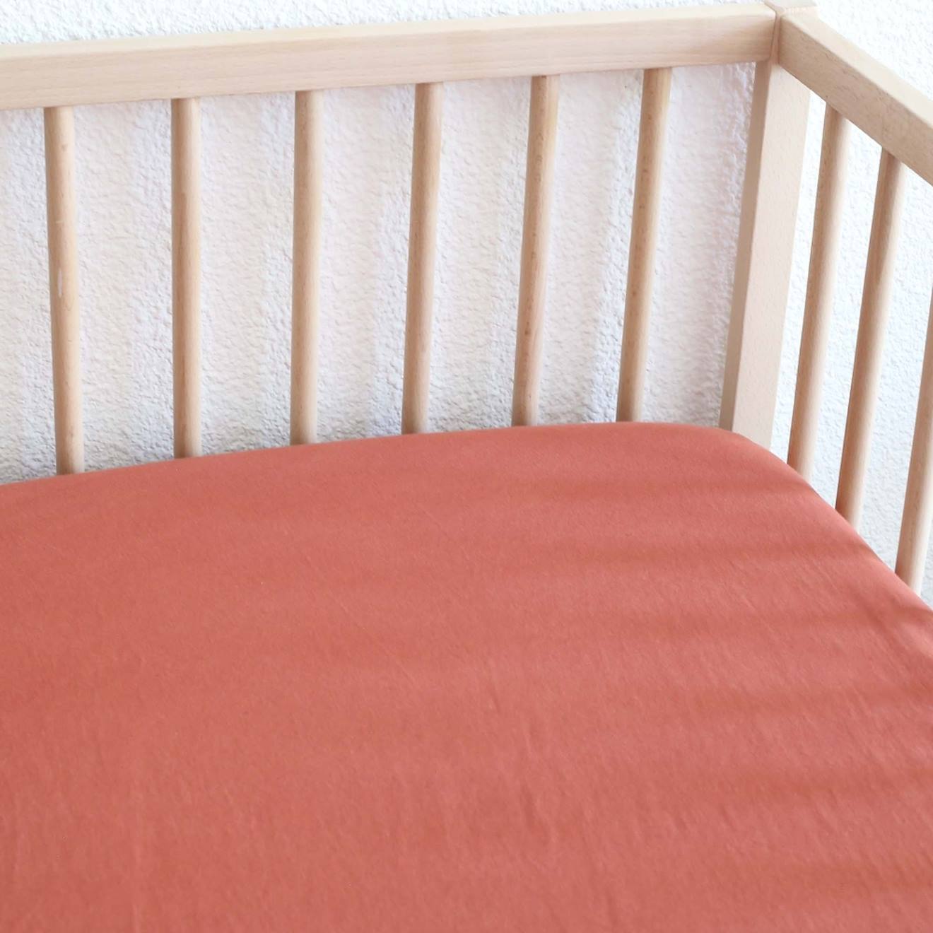 Drap Housse Oeko-tex® Standard 100 Terracotta (Trois Kilos Sept) - Image 1