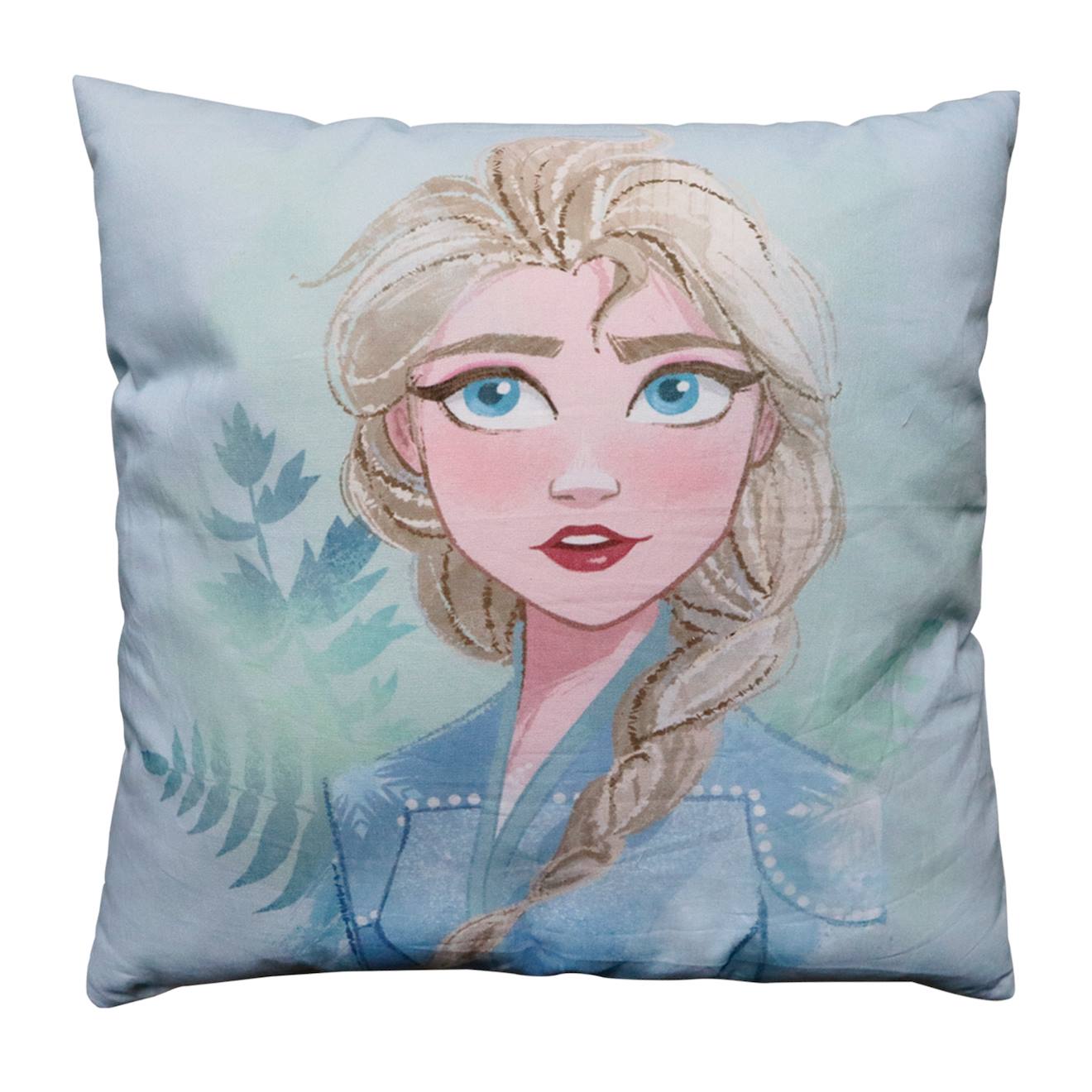 Coussin Imprimé 100% Coton, Disney Home Frozen Sisters Bleu Ciel