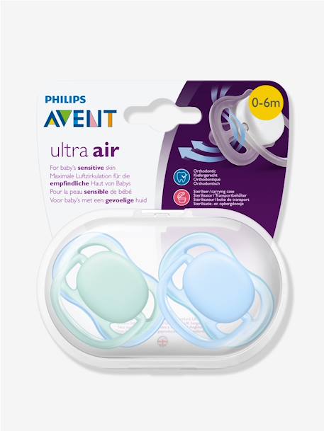 Lot De 2 Sucettes Aerees 1er Ou 2nd Age Philips Avent Bleu Vert Philips Avent