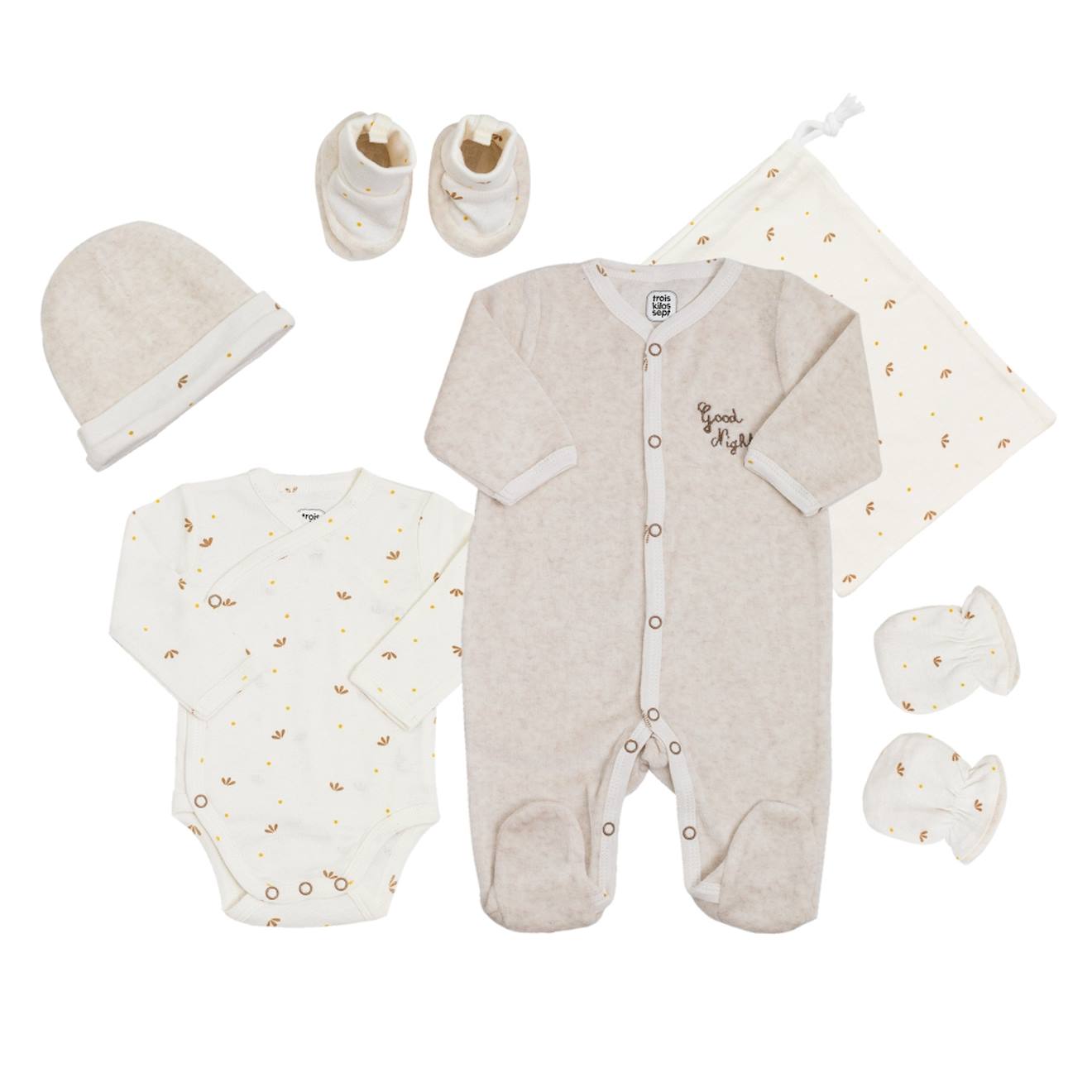 Trousseau Naissance Bébé Ecru