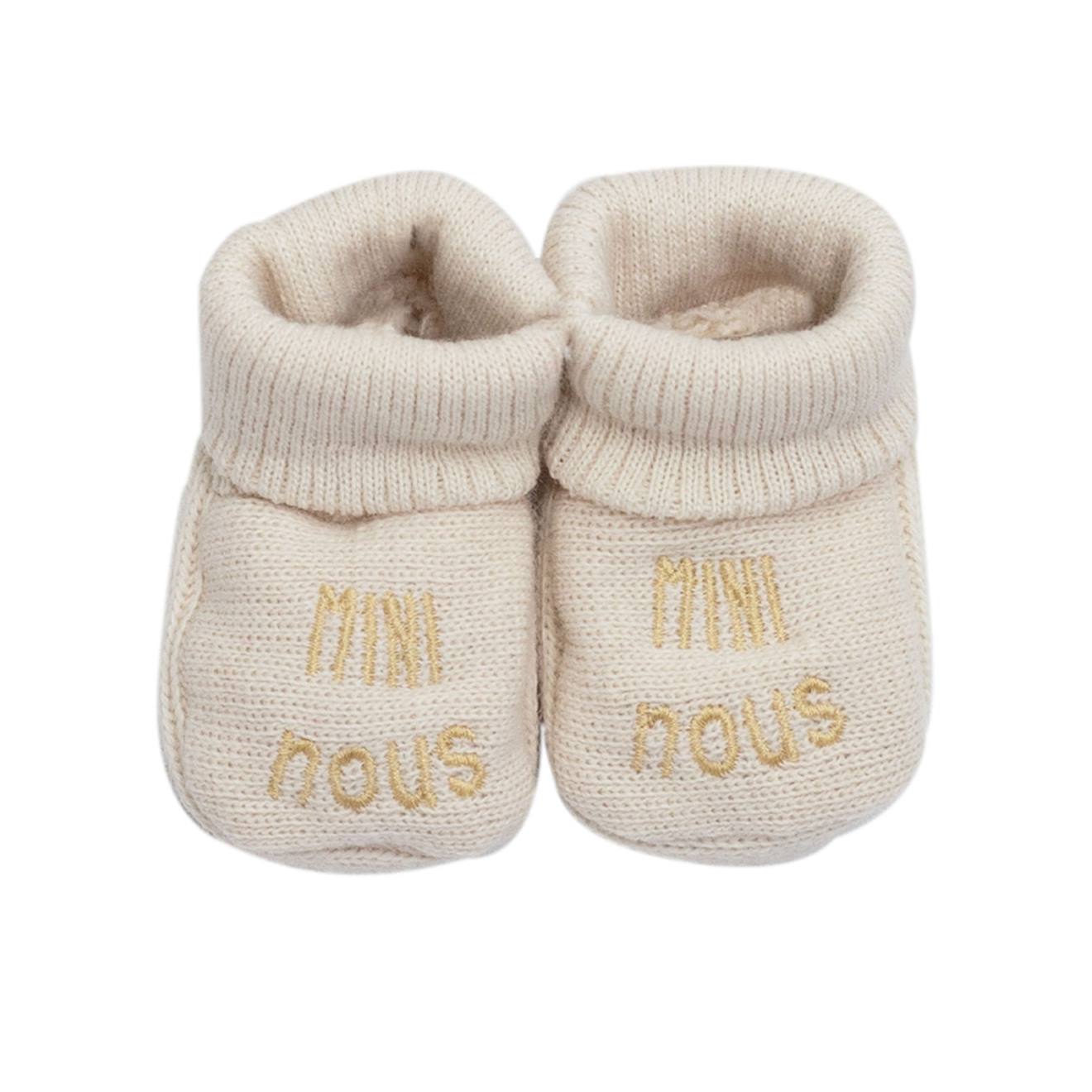 Chaussons Naissance - Mini Nous Beige