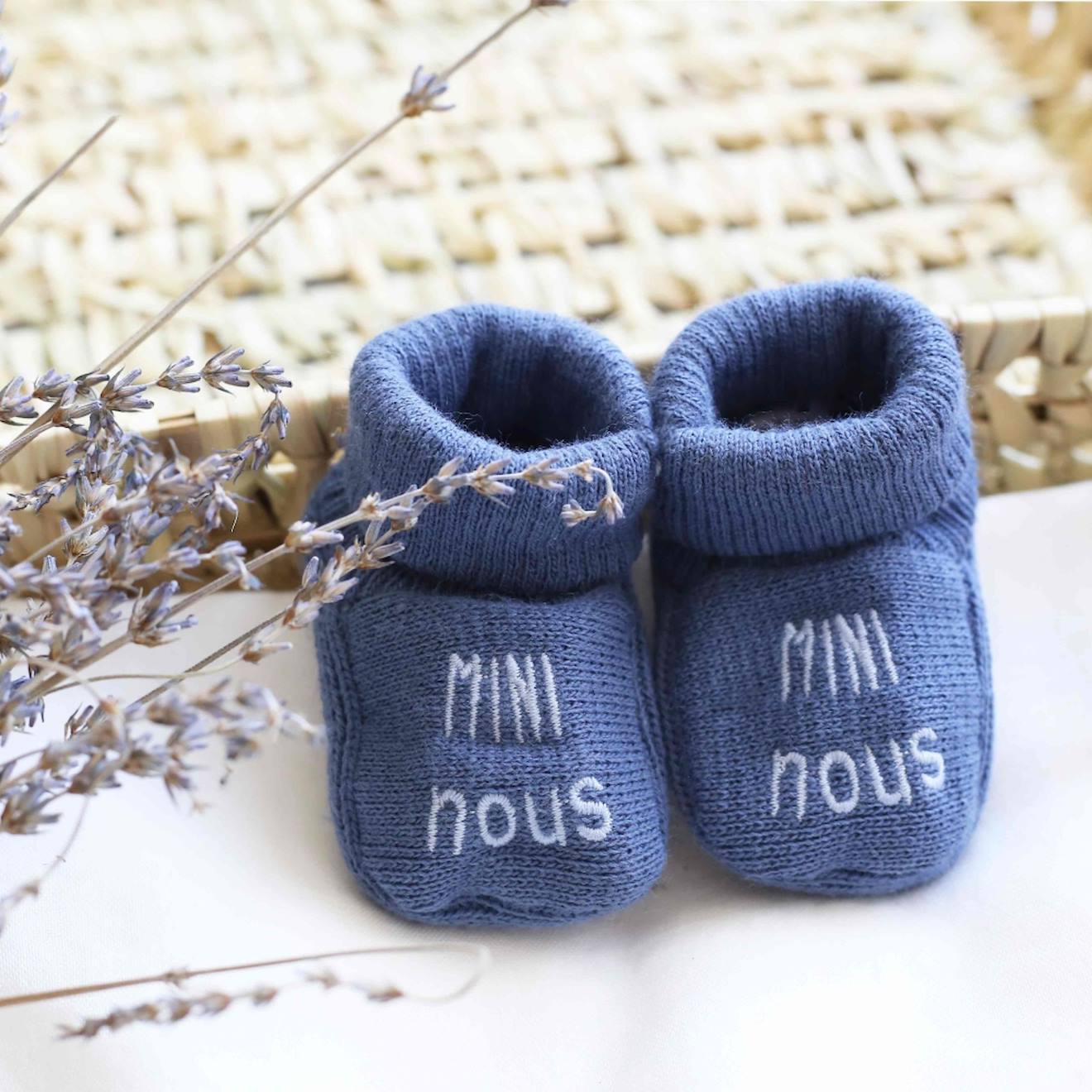 Chaussons Naissance - Mini Nous Bleu Marine (Trois Kilos Sept) - Image 2
