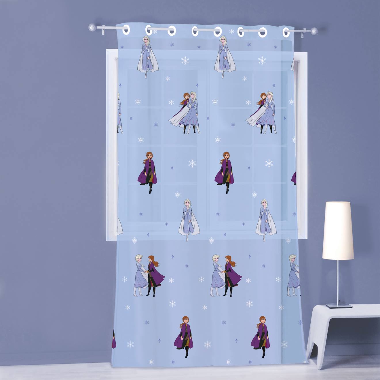 Voilage À Œillets, Disney Home Frozen Sisters Bleu Ciel