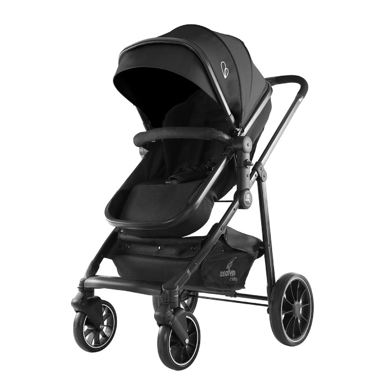 ASALVO - Trio Convertible Poussette-nacelle-siège Auto Dubai 2 Noir