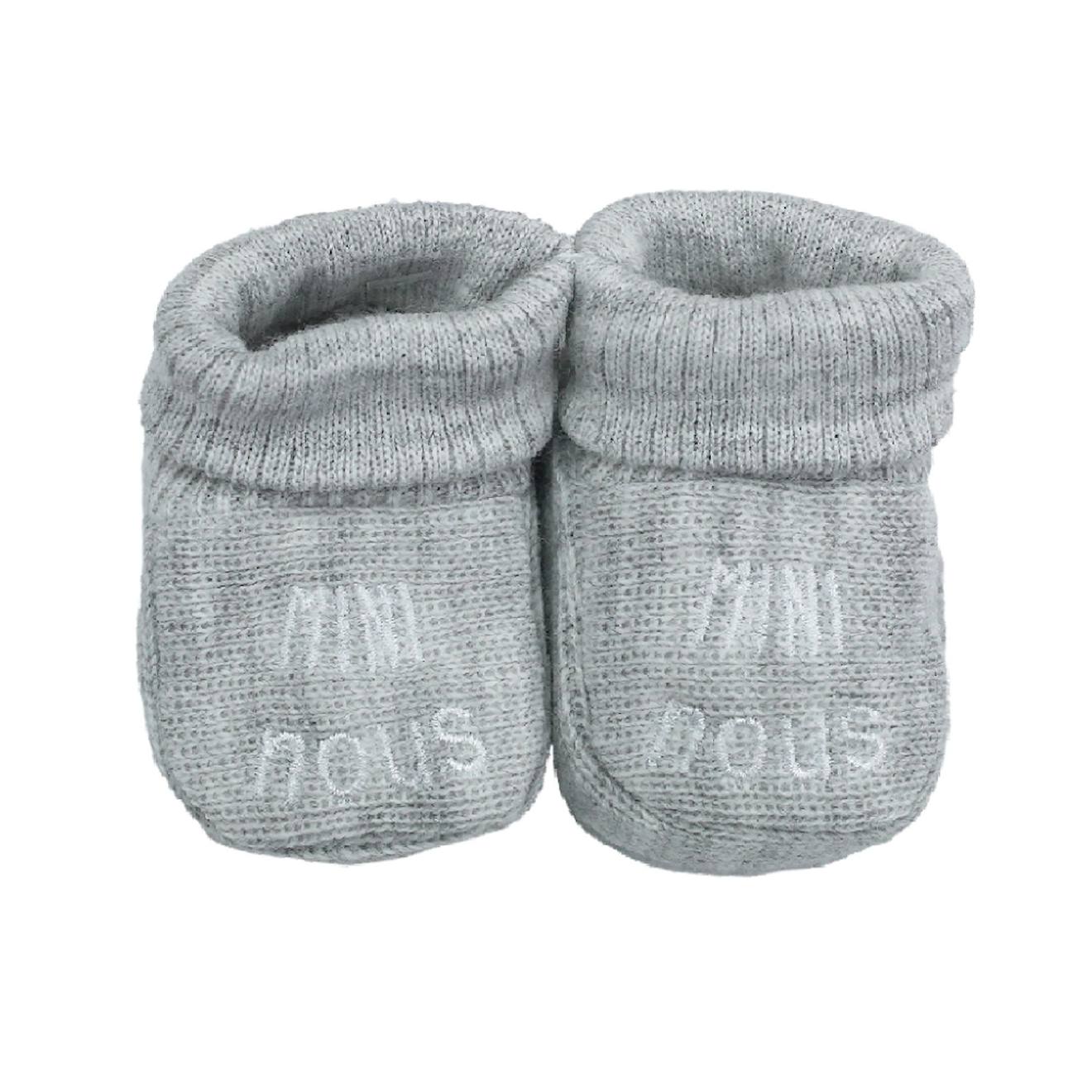 Chaussons Naissance - Mini Nous Gris