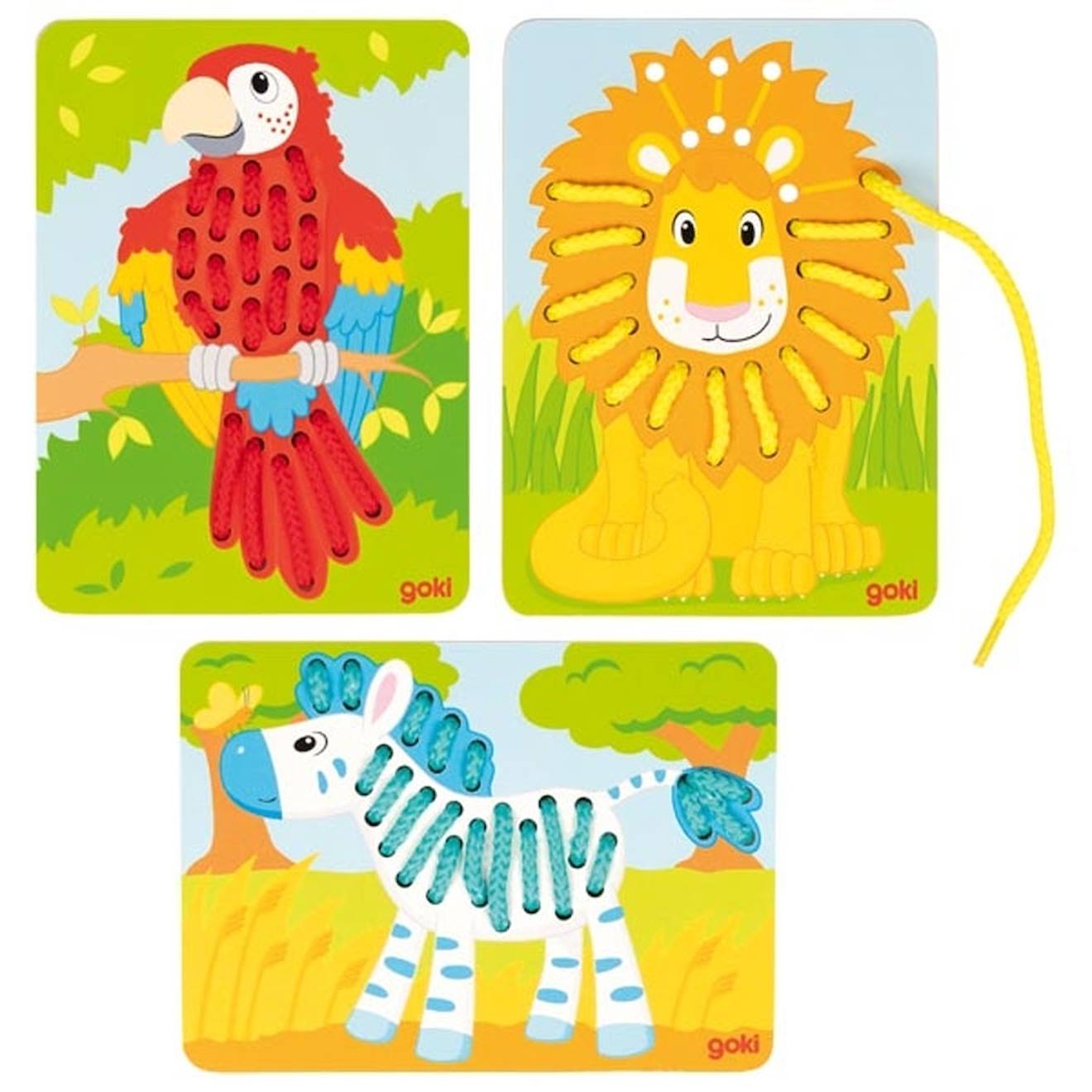 Jeu De Lacets Savane - Set De 3 Planches Multi-coloured