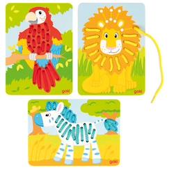 -Jeu de lacets savane - set de 3 planches
