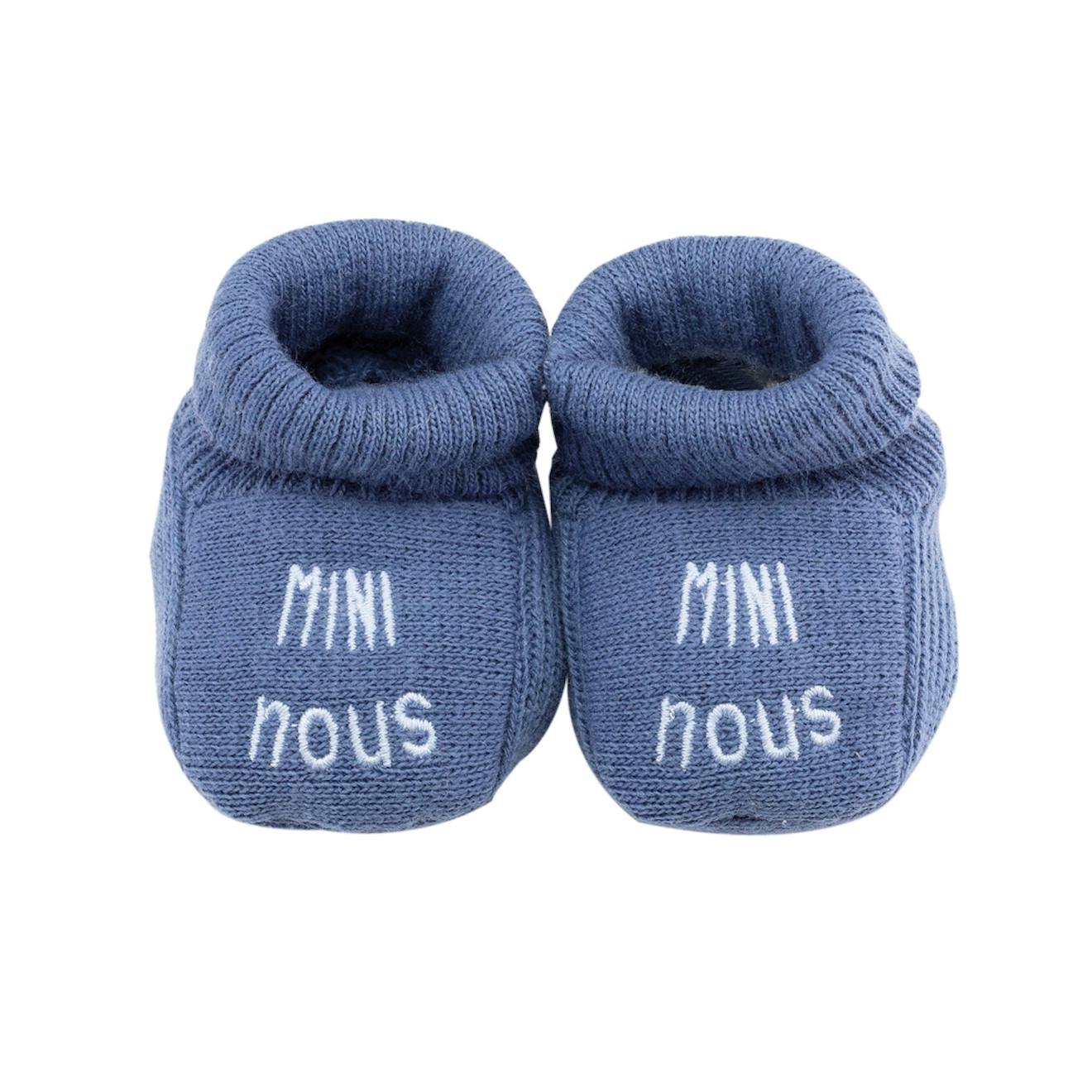 Chaussons Naissance - Mini Nous Bleu Marine