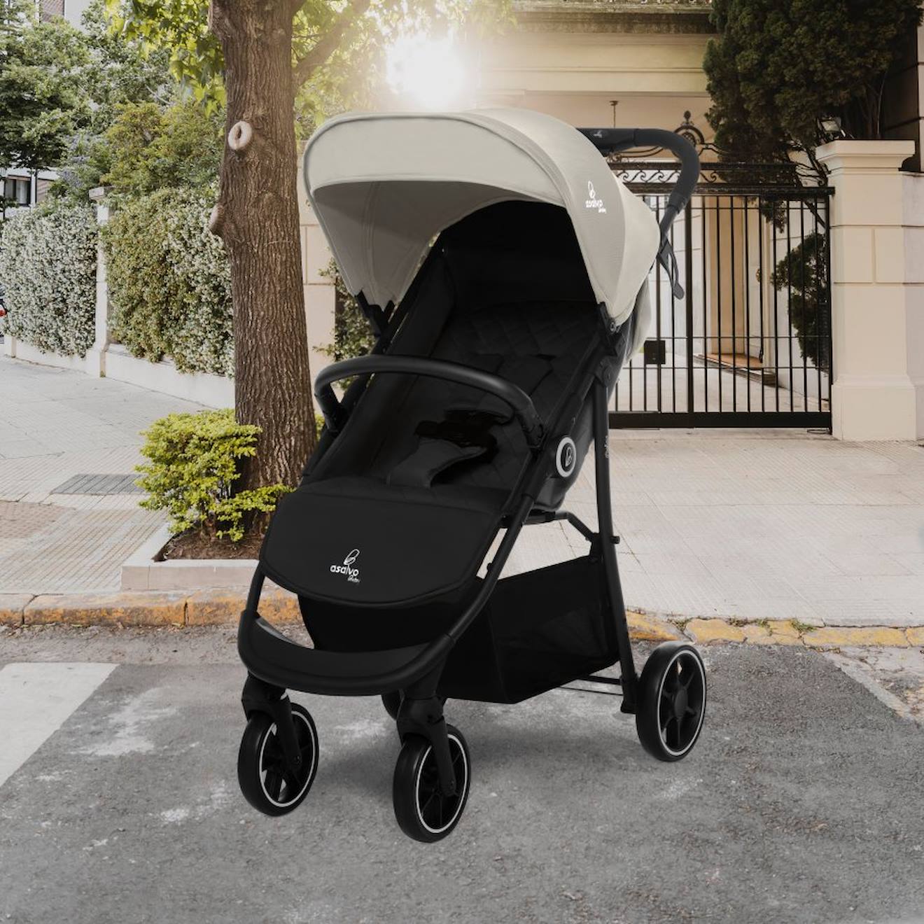 Trio Poussette, Nacelle, Et Siège Auto Oslo Beige (Asalvo) - Image 3