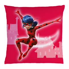 Linge de maison et décoration-Décoration-Matelas de sol, coussin-Futon-Coussin imprimé 100% polyester, miraculous ladybug secret