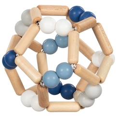Jouet-Premier âge-Premières manipulations-Hochet balle flexible en bois
