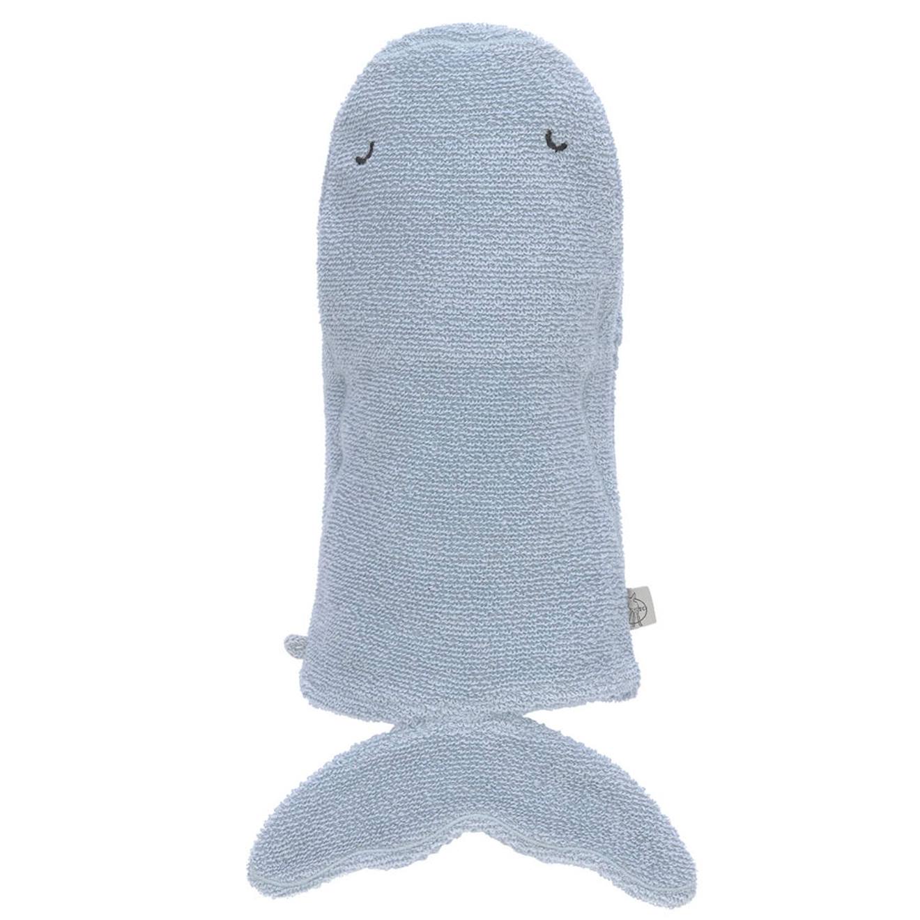 Gant De Toilette Et De Jeu En Éponge Baleine Bleu