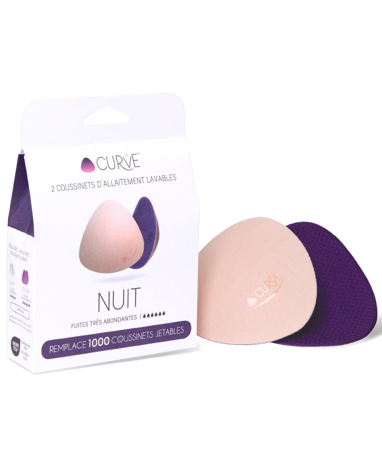 Coussinets D'allaitement Lavables - Fuites Abondantes Violet