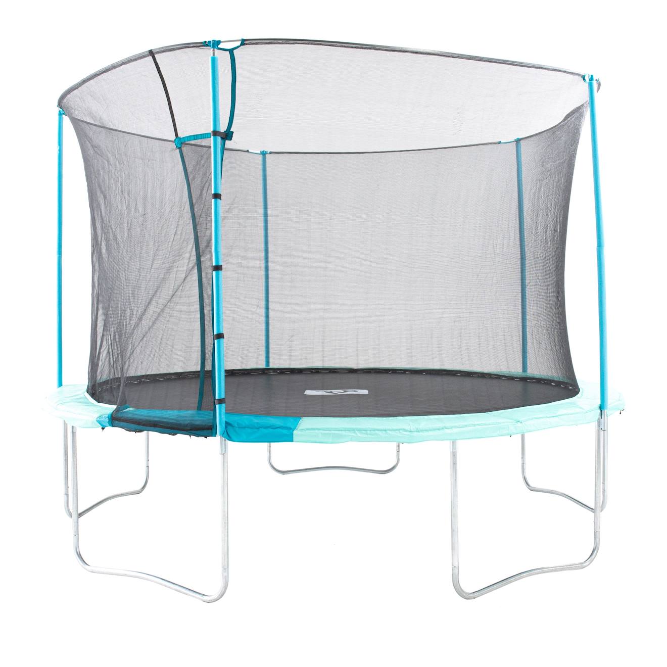 TP Toys - Trampoline Rond Ouverture Igloo Métal D360cm Bleu - Gris - Noir