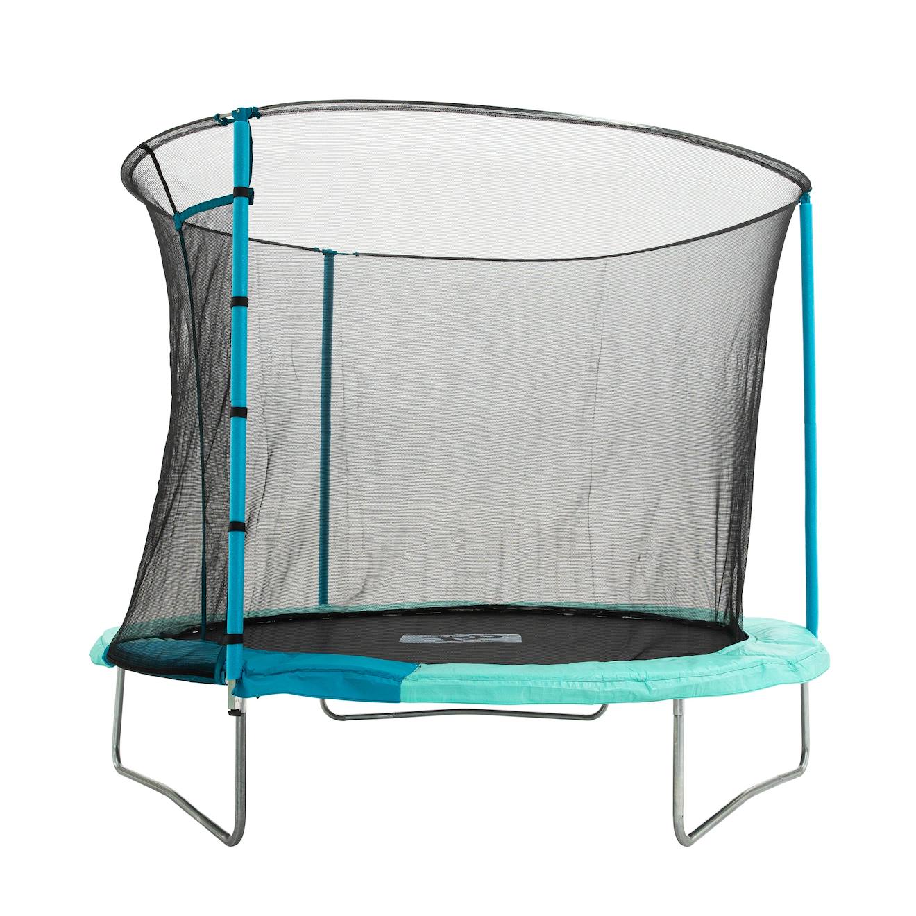 Trampoline Rond Ouverture Igloo Métal D244cm Bleu - Gris - Noir