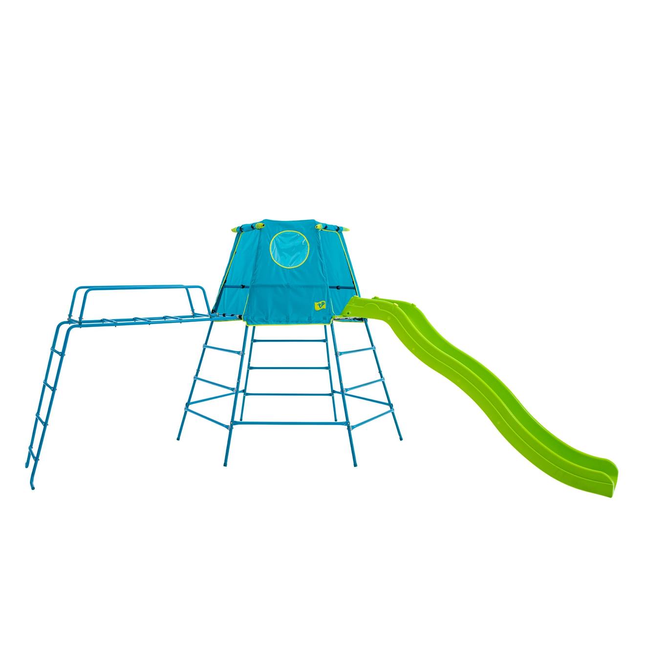 TP Toys - Aire De Jeux Évolutive Toboggan Explorer Tour Métal H201cm Bleu