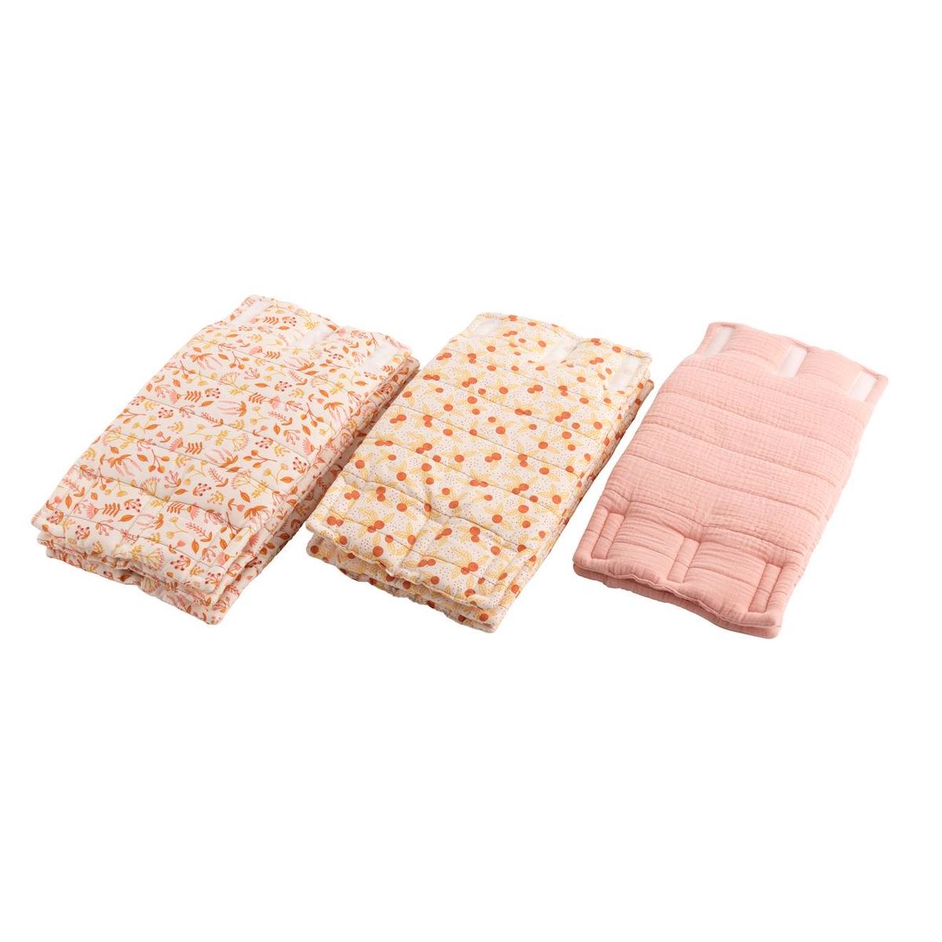 Protections De Barreaux De Lit En Coton Rose Foncé