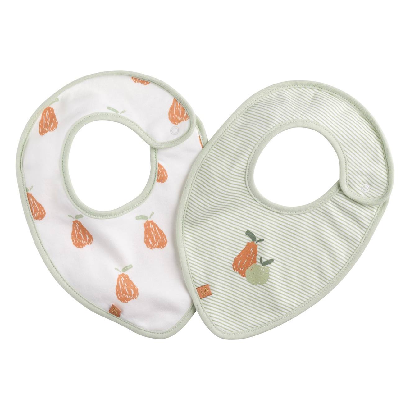 Bavoirs En Coton Lot De 2 Vert Tilleul