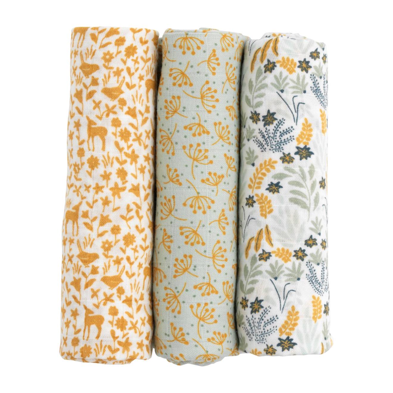Langes Lot De 3 En Coton Bio - Promenons Nous Blanc
