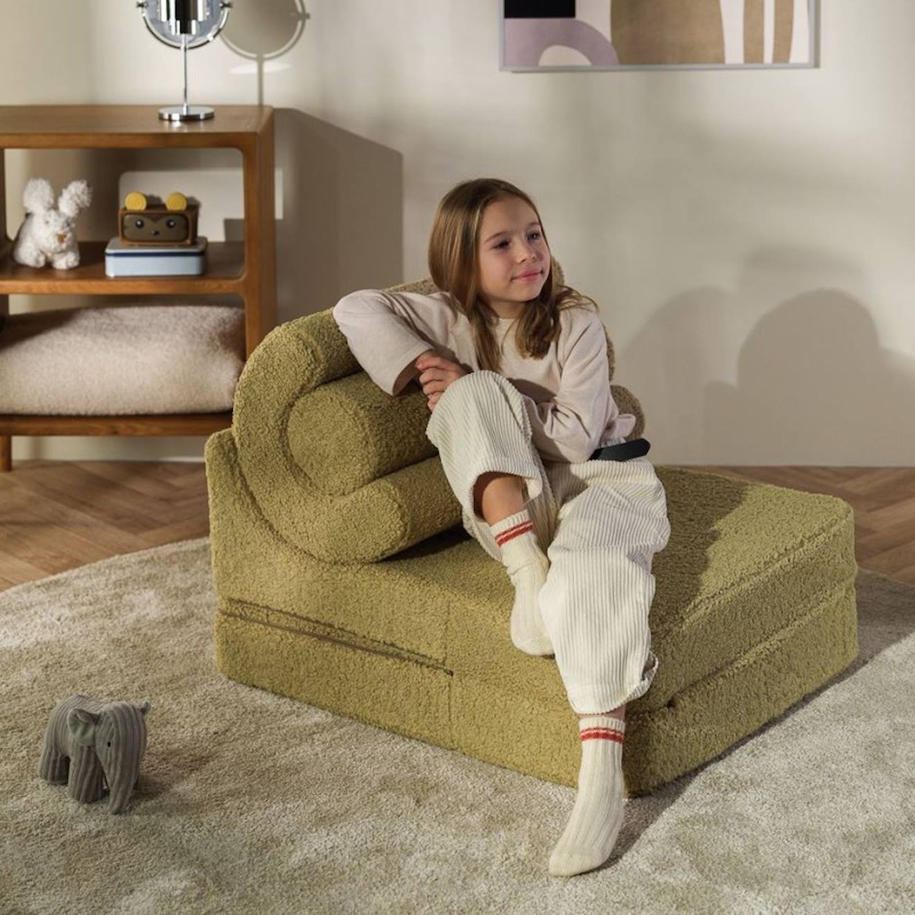 Pouf Enfant Bouclette Flipster Matcha