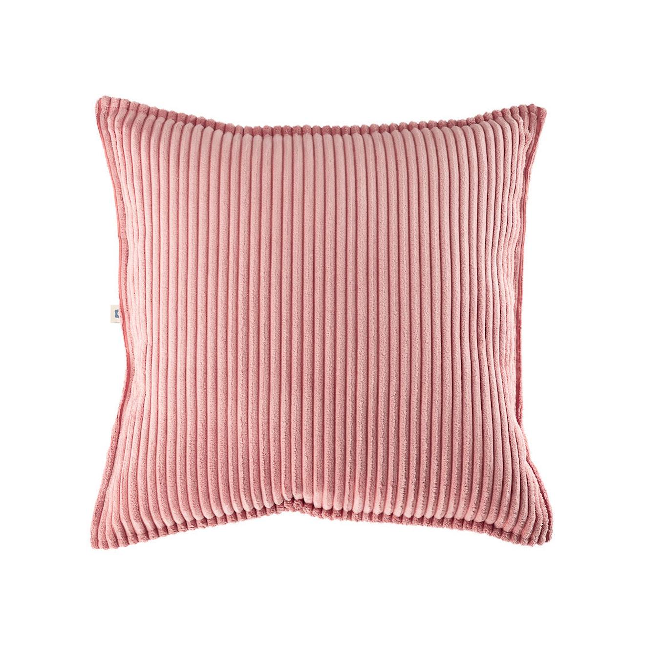 Wigiwama - Coussin Velours Côtelé Block Pink Mousse