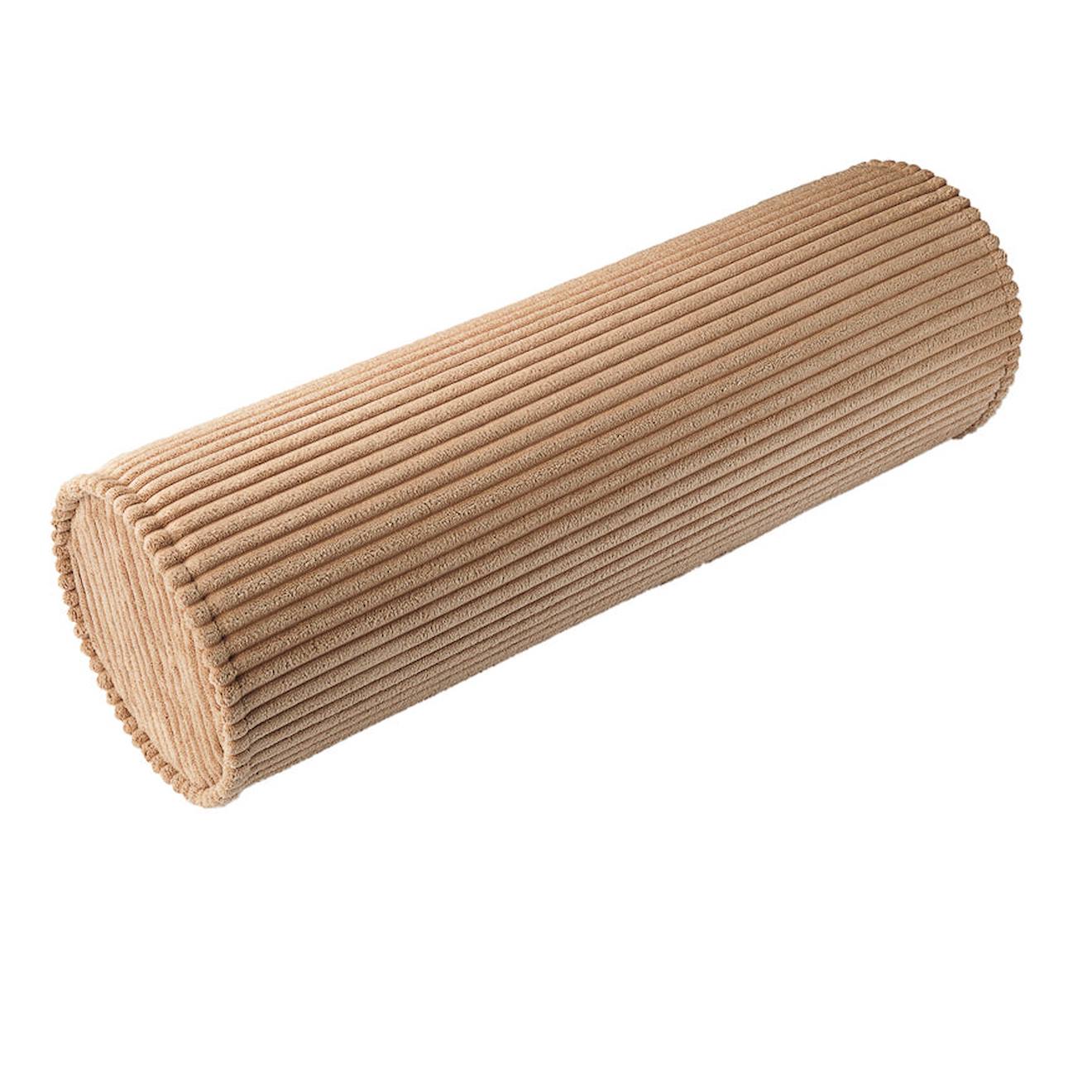 Wigiwama - Coussin Cilindre Velours Côtelé Roll Toffee