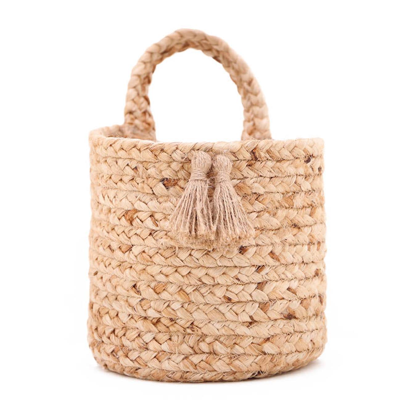 Nattiot - Panier De Rangement Jute À Suspendre Oslo Beige