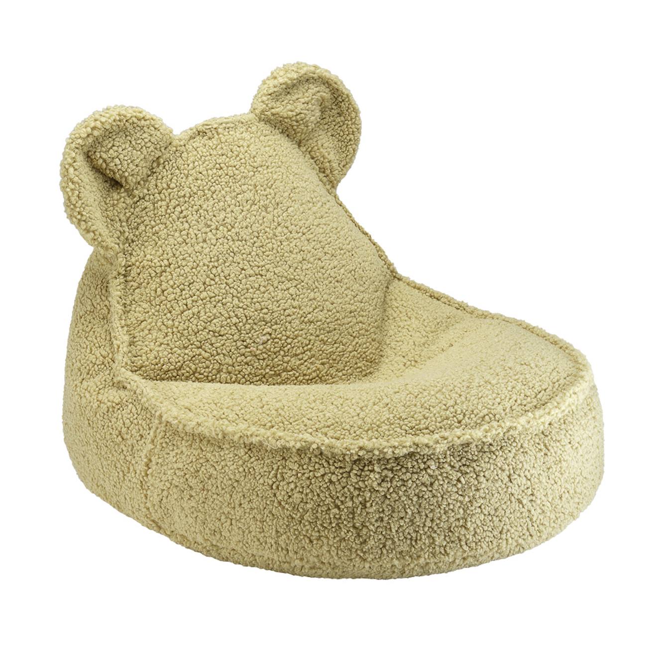 Wigiwama - Pouf Enfant Ourson Bouclette Doudou Matcha