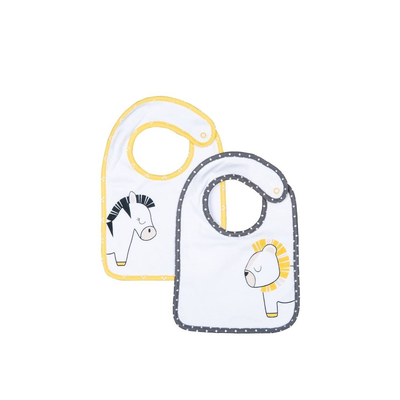 Lot De 2 Bavoirs En Coton Blanc