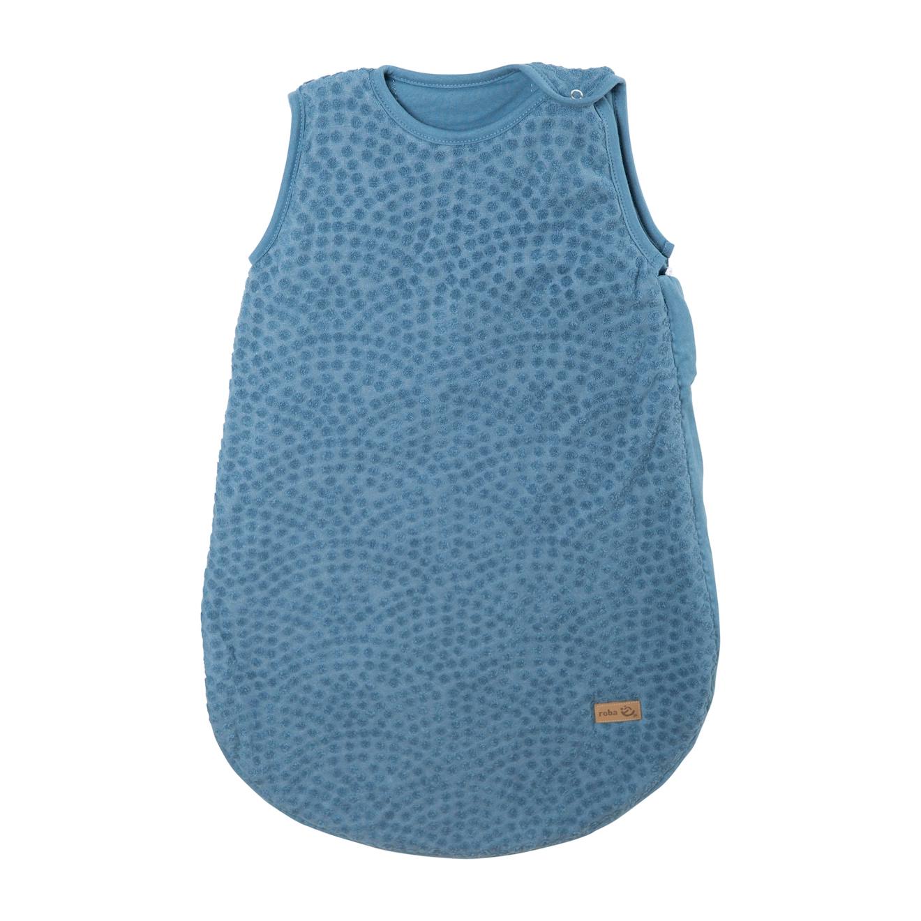 Gigoteuse Sans Manches En Coton Bio À Pois En Relief Seashells Bleu Indigo