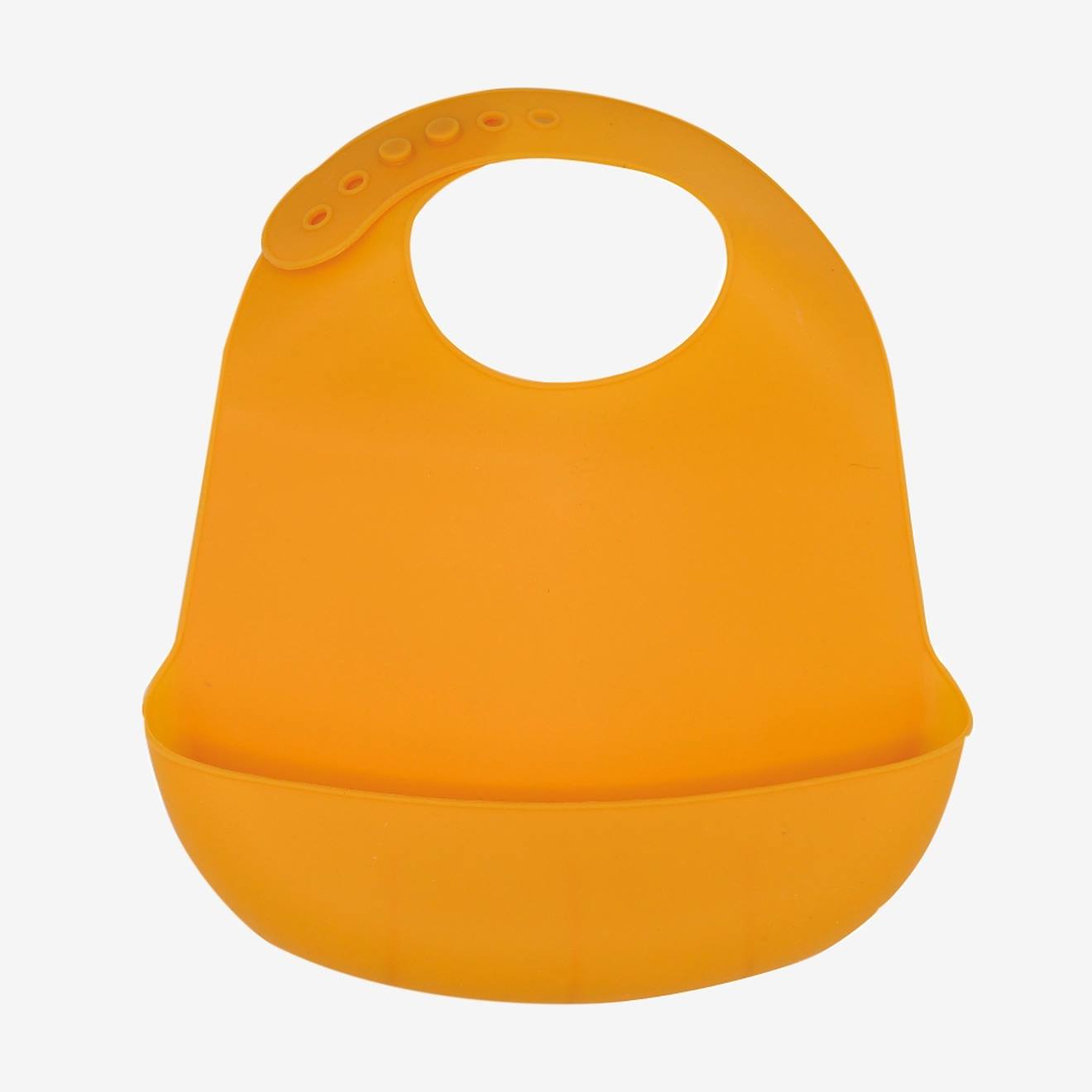Bavoir Avec Récupérateur En Silicone Jaune