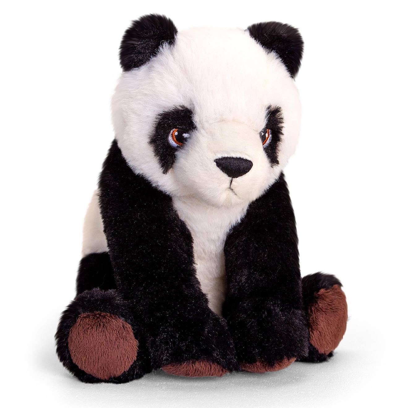 Peluche Panda 18cm 100% Recyclée Noir Et Blanc