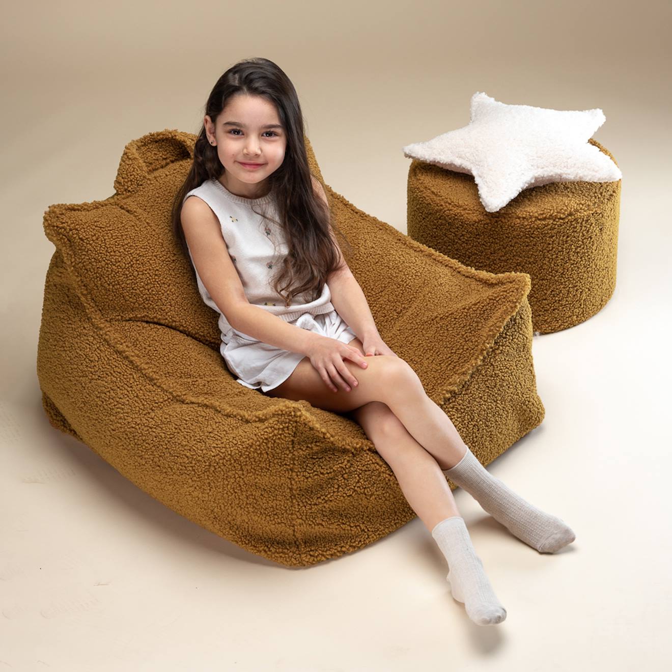 Pouf Enfant Bouclette Doux Mapple