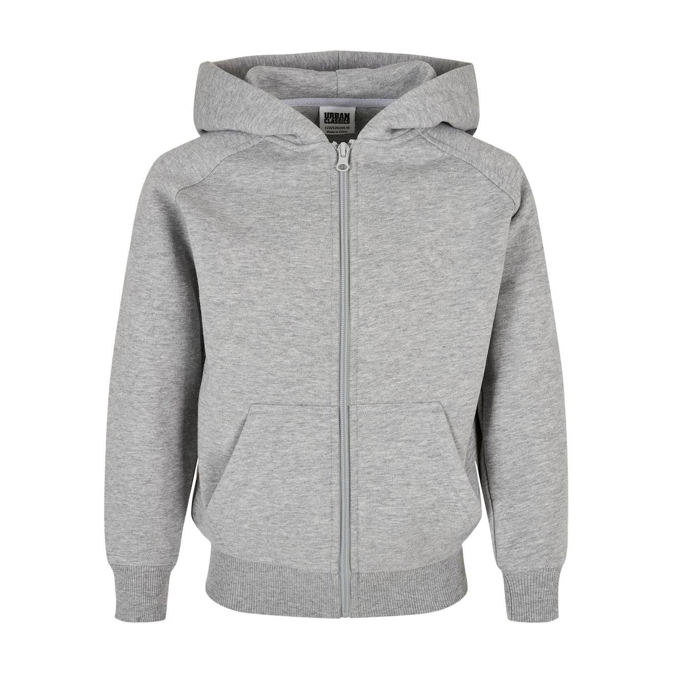 Sweat À Capuche Avec Cordons Coton Basic Gris