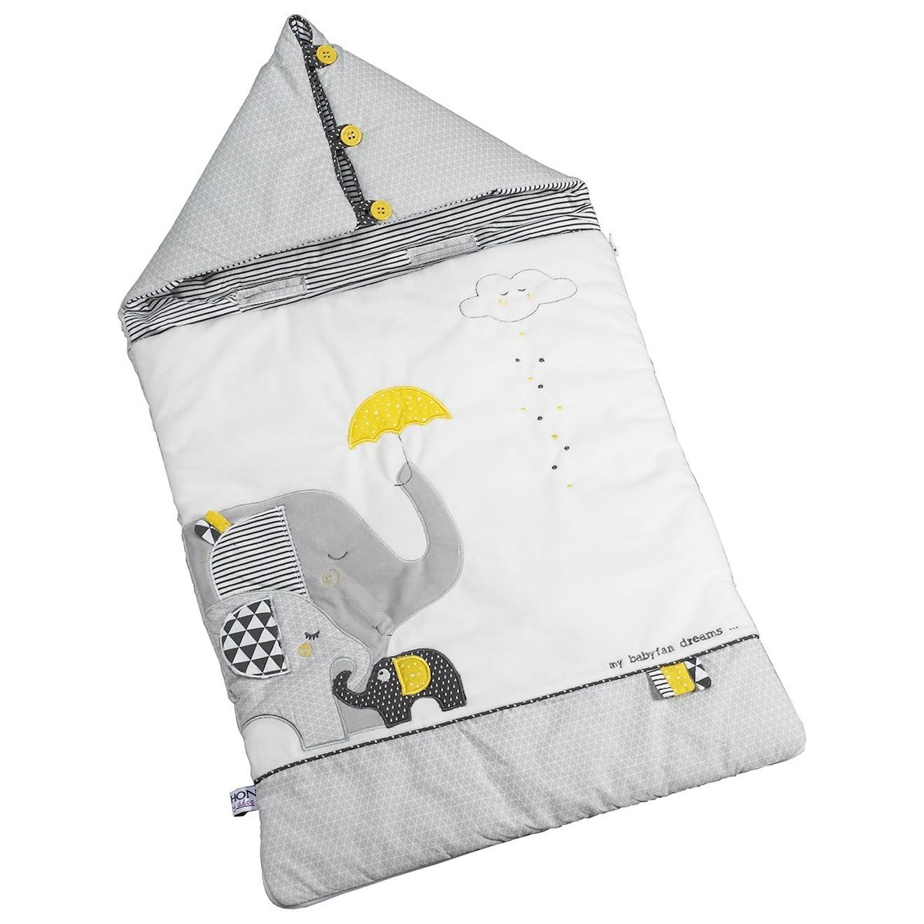 Nid D'ange Nomade Bébé En Coton Gris