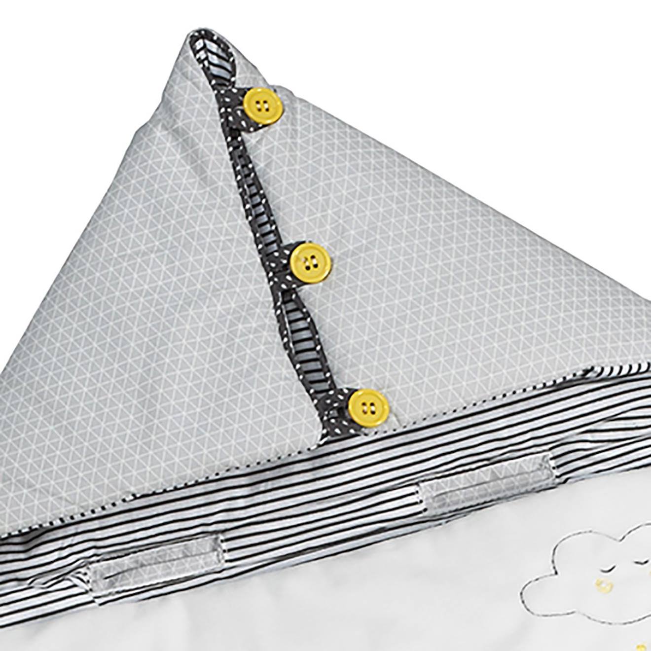 Nid D'ange Nomade Bébé En Coton - Babyfan Gris (Sauthon) - Image 2