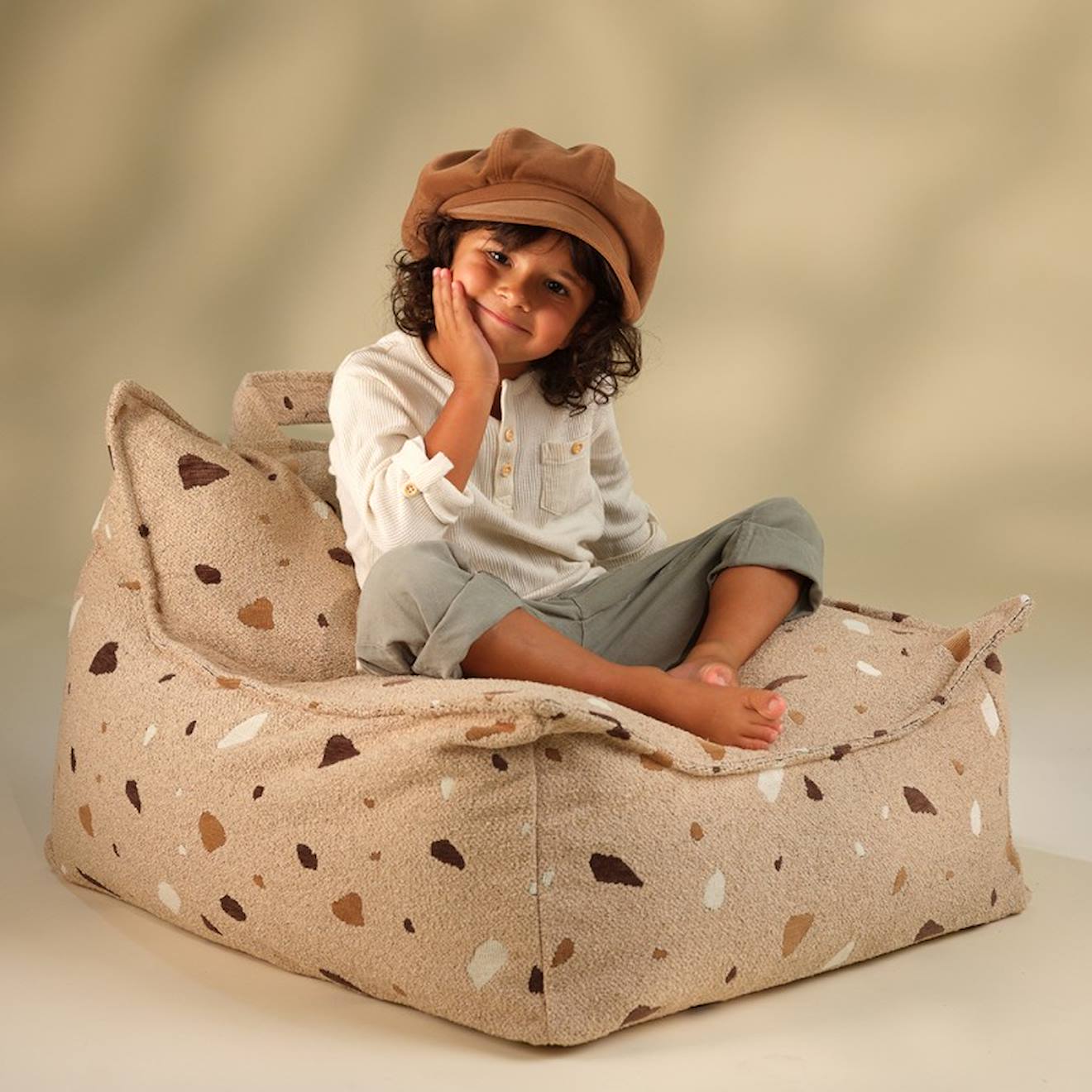 Pouf Enfant Terrazzo Sand