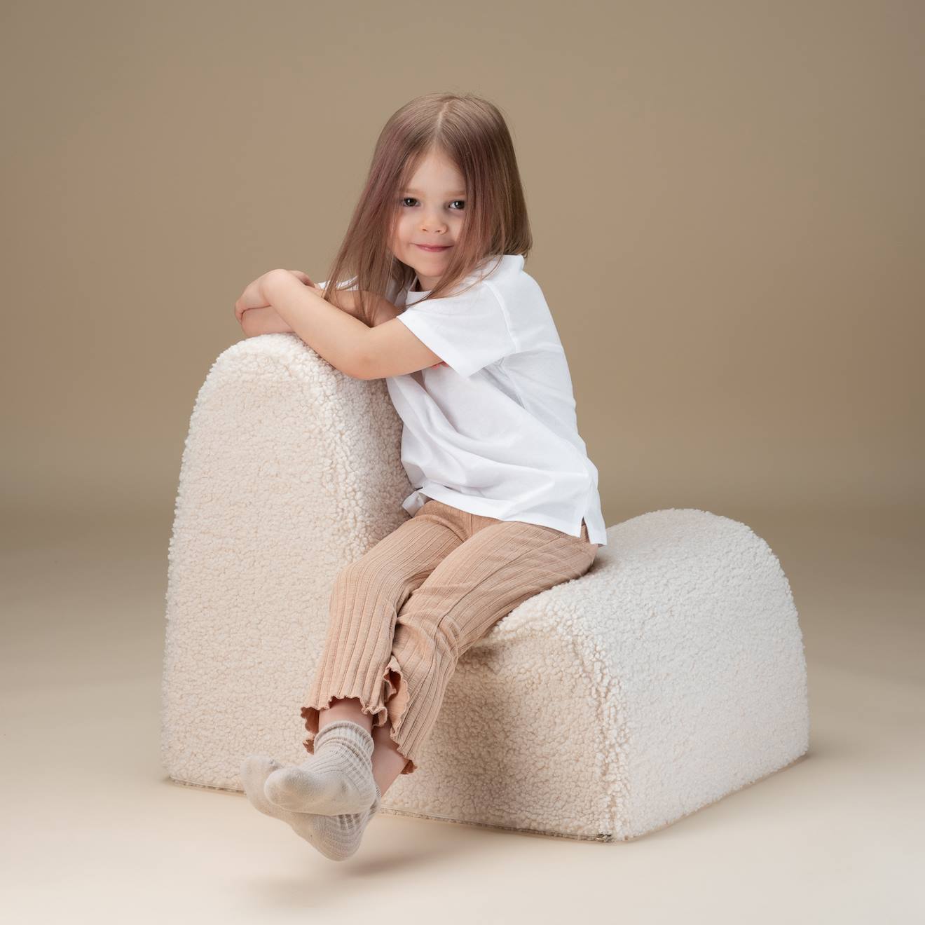 Wigiwama - Fauteuil Enfant Bouclette Cloudy Cream White