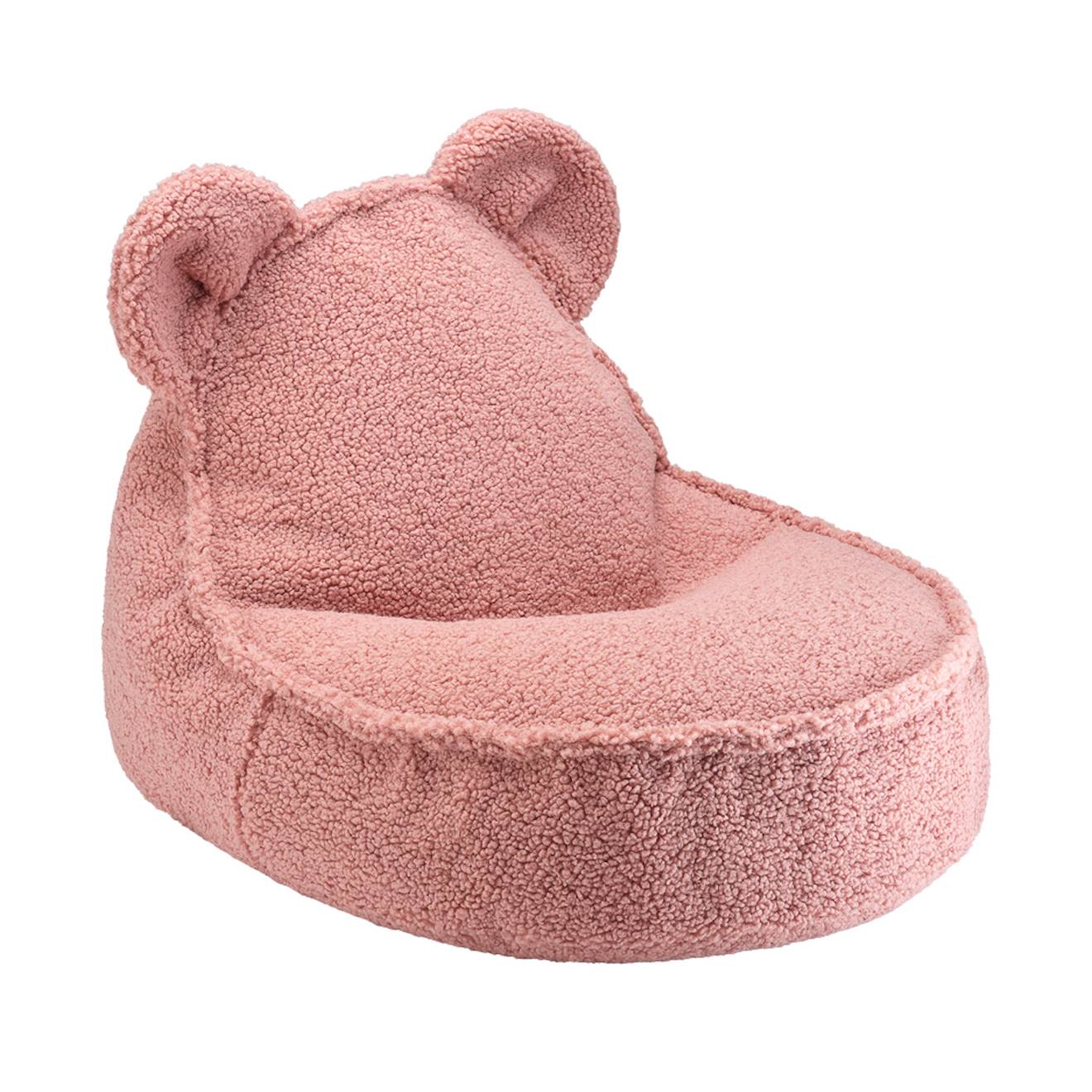 Pouf Enfant Ourson Bouclette Doudou Guava Pink